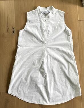Red Land Cotton Tunic Shirt Dress - Size S - USA Made